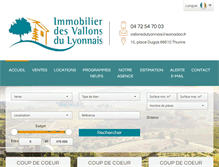 Tablet Screenshot of immobilier-vallons.com